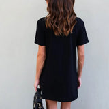 Casual Short Sleeve T Shirt Dress Vintage Indie Folk Style Mini Dress Floral Print Harajuku Loose Streetwear