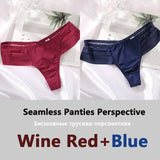 Women's Panties Seamless G-string FINETOO Perspective Underwear See-Through Female Underpants Girls Intimates