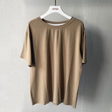 summer t-shirts harajuku oversized t-shirts womens solid color korean fashion girls