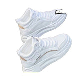 High Help Small White Shoes 2025 Spring And Autumn New Burst Students Show High Thin Sports