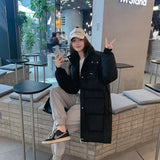 2022 Casual Loose Hooded Parkas Winter Jacket Women Fashion Solid Thick Long Coat Women Elegant Cotton Padded