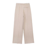New Double Waistband Wide-Legged Pants Casual Pants