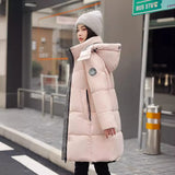 [] Bread Clothes Down Cotton-Padded Jacket Cotton Female Winter Coat Long Warm Thick Cotton-Padded Jacket-Outfit