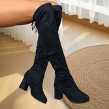 Boots Women 2025 Autumn New Thin High-Heeling Fashion Boots Thick And Knee Boots