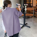 Gray Blazer Women's Autumn Small Man 2025 New Korean Version Of High-End Fried Street Casual Plus-Size