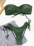 Zingj Outer Single Bikini Ladies Split Sexy Pleold Solid Color Bikini