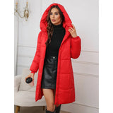 2024 New Hooded Women's Cotton-Padded Clothes Women In The Long Slim Cotton-Padded Jacket Cotton-Padded Jacket Warm Women's Coat-Outfit