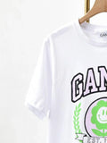 vintage chic smiley print T-shirt women 2022 summer short sleeve round neck cotton cozy tees casual tops female