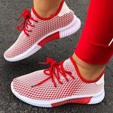 Fashion Vulcanized Shoes Woman Outdoor Lightweight Casual Shoes Breathable Lace Up Sneakers Shoes Women Zapatillas