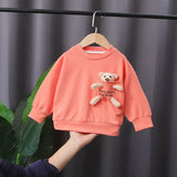 Autumn Toddler Baby Girl's T-shirts Sweater Boy's Long Sleeve Tops Kids Sweatshirt Bear T Shirts Sport Children