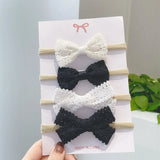 Cotton Linen Leopard Printed Bow Baby Headband For Girls Newborn Headbands Lace Hair Bands Turban Kids Hair
