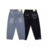 New Fashion Hip-Hop Jeans For Men And Women, Minority Chao Brand Embroidered Simple Straight Casual