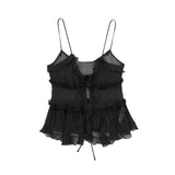 2025 New Women's Translucent Laminated Decorative Top