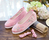 Zingj Shoes Round Head Spring And Autumn Ancient Style Students Embroidered Cloth Shoes Ancient Costume Stage Play Dance Shoes Women's Shoes Single