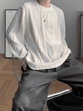 Men's Textured Long Sleeve Tee- Outfit