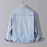 Men's Denim Jacket Trend Tide Brand 2021 Spring and Autumn Loose Jacket Men's Large Size Denim Jacket