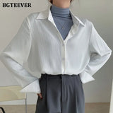Office Ladies Striped Women Blouses Tops Full Sleeve Loose Women Shirts Elegant Spring Blusas