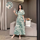 Zingj French Temperament, High Sensibility, Long Skirt, Sweet, Fragrant Wind, Aging Design, Thin Pink