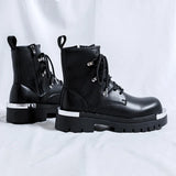 Zingj High Martin Boots Men Trend High Bootage British Style Locomotive Work Boots