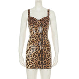 Leopard Print Sequined Mini Dress- Outfit