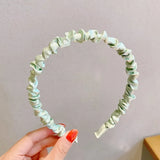 New Women Girls Sweet Colorful Folds Bubble Simple Hairbands Sweet Headband Hair Hoops Hair Band Fashion Hair