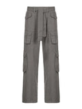 Washed Pocket Patched Cargo Jeans- Outfit