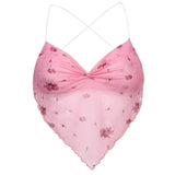 Sweat Cute Summer Backless Halter Top Summer Ruched Sexy Crop Tops Tees Fashion Sleeveless Camisole