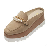 Mm Large Size Sandals Women's Shoes 41 A 42 Summer Fat Feet Ya New Baotou Lazy Shoes Fairy Wind Bead
