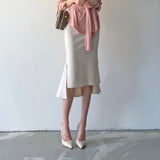 Sexy Elegant Office Lady Bodycon High Waist Skinny Ruffles Female Midi Wear To Work