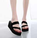 Shoes Woman Bohemian Flower Flat Slippers Summer Sandalias Non-slip Beach Shoes Flip Flops Flower Slipper High Heel