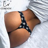 New Sexy Flowers Lingerie Woman Knickers Low-waist Panties Thong Seamless Breathable Underwear Female G String