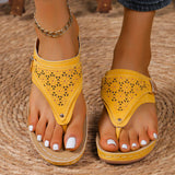 Zingj Women With Sandals And Slippers In 2023 Summer New Large-Size Hollowed-Out Metal Thick-Soled