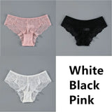 Sexy Women Lace Panties Underwear Seamless Transparent Panties Thongs Low Waist Hollow Briefs Solid Female Panty