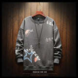 Men Sports Shirt Loose Hip-Hop Street Fashion Men Personality Patchwork Letter Print Casual Shirt Without