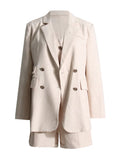 Zingj 2024 New Simple Temperament Long-Sleeved Suit Jacket Vest Suit Pants Suit Female Professional Wear Three-Piece