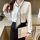 Spring And Autumn Commuter OL Printing Leads The Shirt Female Early Spring Long-Sleeved Jacket Design Sense Minority Temperament