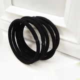 Simple Black Elastic Hair Rubber Bands Hair Ropes Ponytail Holder For Women Girls Hair Accessory