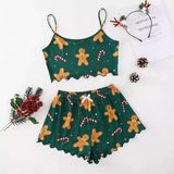 Sleeveless Gingerbread Man Sling Vest Milk Silk Home Clothing Pajamas Female Autumn Summer