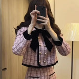 Elegant Lady Suit Dress Set for Women Autumn Spring New French Style Skirt Two-Piece Autumn Date Outfit Female 2 Piece