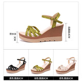 Heel Sandals Summer 2023 New Muffin Thick Bottom Waterproof Table With Frosted All Kinds Of Large Size Women's