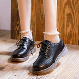 Zingj Small Leather Shoes Female 2024 College Style Retro With Skirt Mary Jane Women's Shoes New Spring And Autumn-Outfit