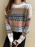 Vintage Jacquard Knit Sweater- Outfit