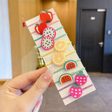 Children Cute Cartoon Fruit Elastic Hair Bands Girls Baby Lovely Rubber Bands Ponytail Holder Kids Hair
