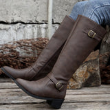 Side With Pointed Female Boots 2025 Autumn And Winter New High Barrel But Knee Out