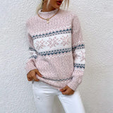 Women's Knitwear Autumn And Winter New Christmas Jacket Half-High Snowflake