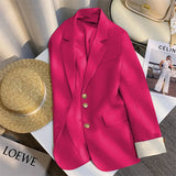Spring Dress New High-End Design Blue Suit Jacket Women Korean Oceanic Korean Version Of Casual Suit