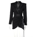 Women Sexy Autumn Long Sleeve V Neck Bodycon Black Mini Dress 2021 Fall Clothes Wholesale Items For Business