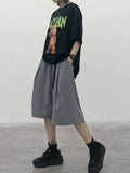 Harajuku Streetwear Oversize Cargo Shorts Women Japanese Style Knee Length Pants Hippie Punk Wide Leg Trousers