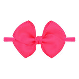 1piece Solid Colors Bowknot Baby Headband For Girls Nylon Elastic Hair Bands Handmade Turban Headwear Hair