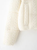 Cabel Knit Puffer Crop Jacket- Outfit